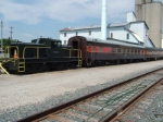Switcher and ex-ICRR cars at Delaware Ohio